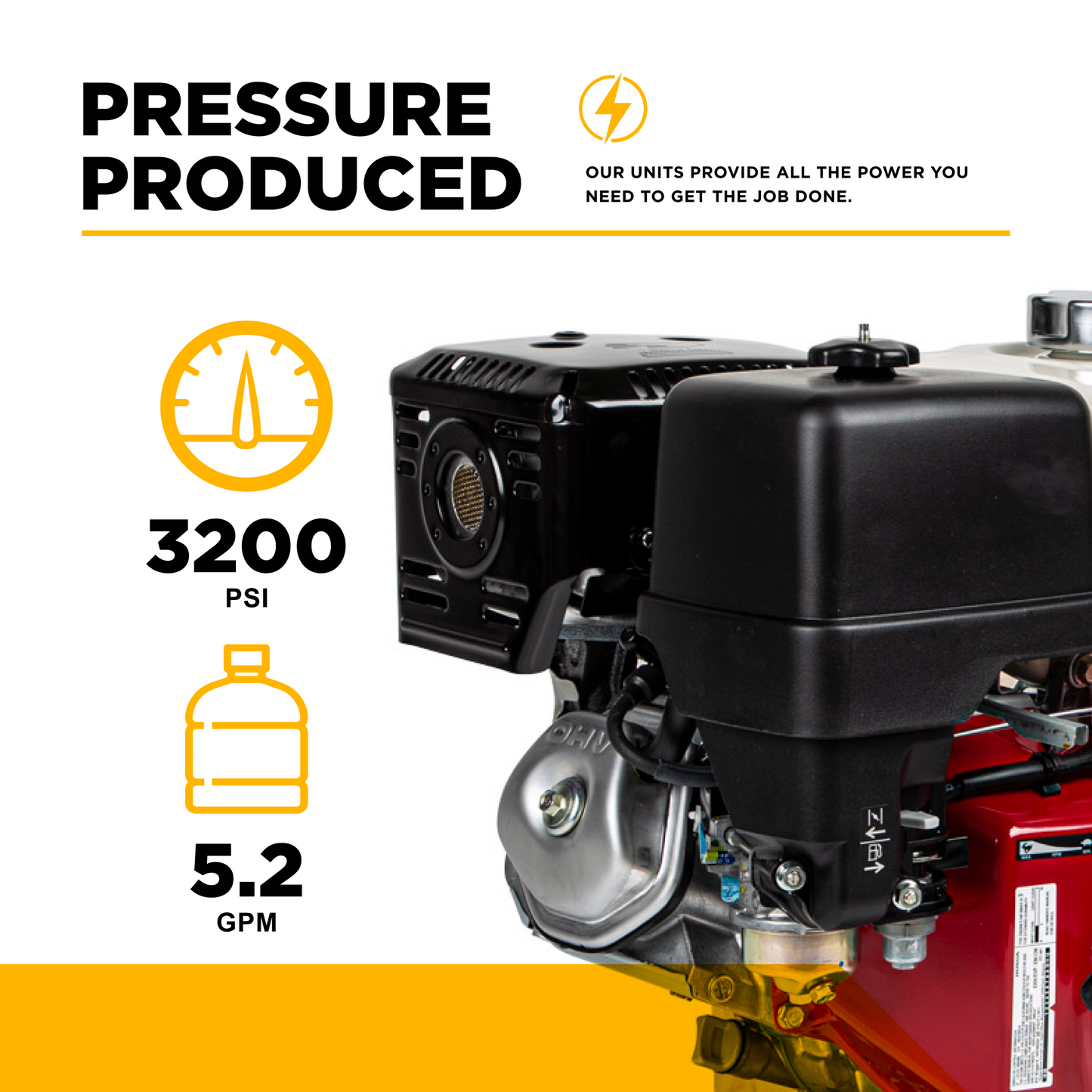 3,200 PSI 5.2 GPM Truck Mount Cold Water Gas Pressure Washer - B3213HTBCS