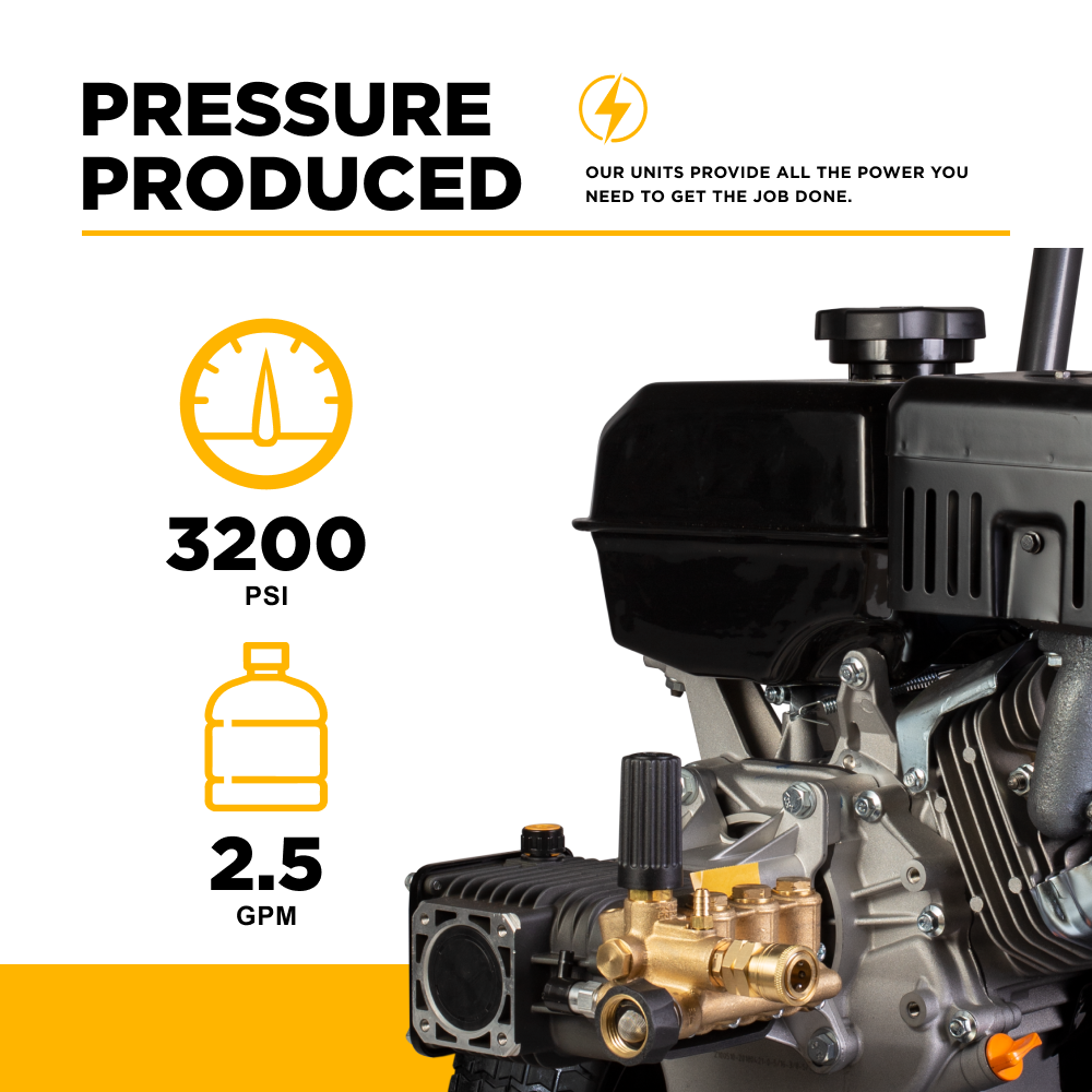 3,200 PSI 2.5 GPM Cold Water Gas Pressure Washer - B327PX