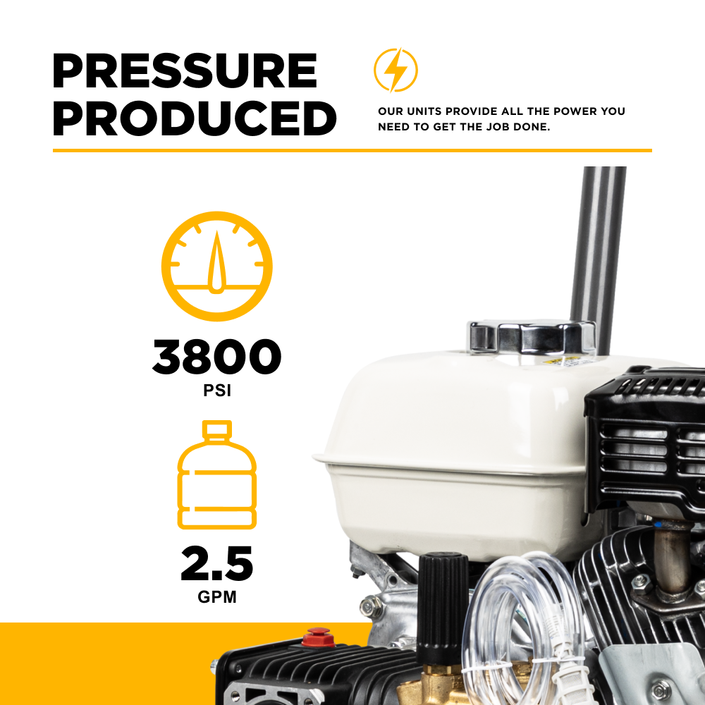 3,800 PSI 2.5 GPM Cold Water Gas Pressure Washer - B3865HA