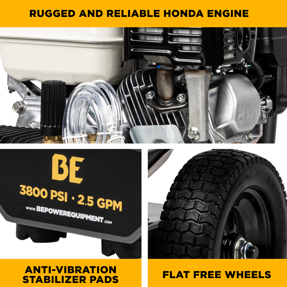 3,800 PSI 2.5 GPM Cold Water Gas Pressure Washer - B3865HA