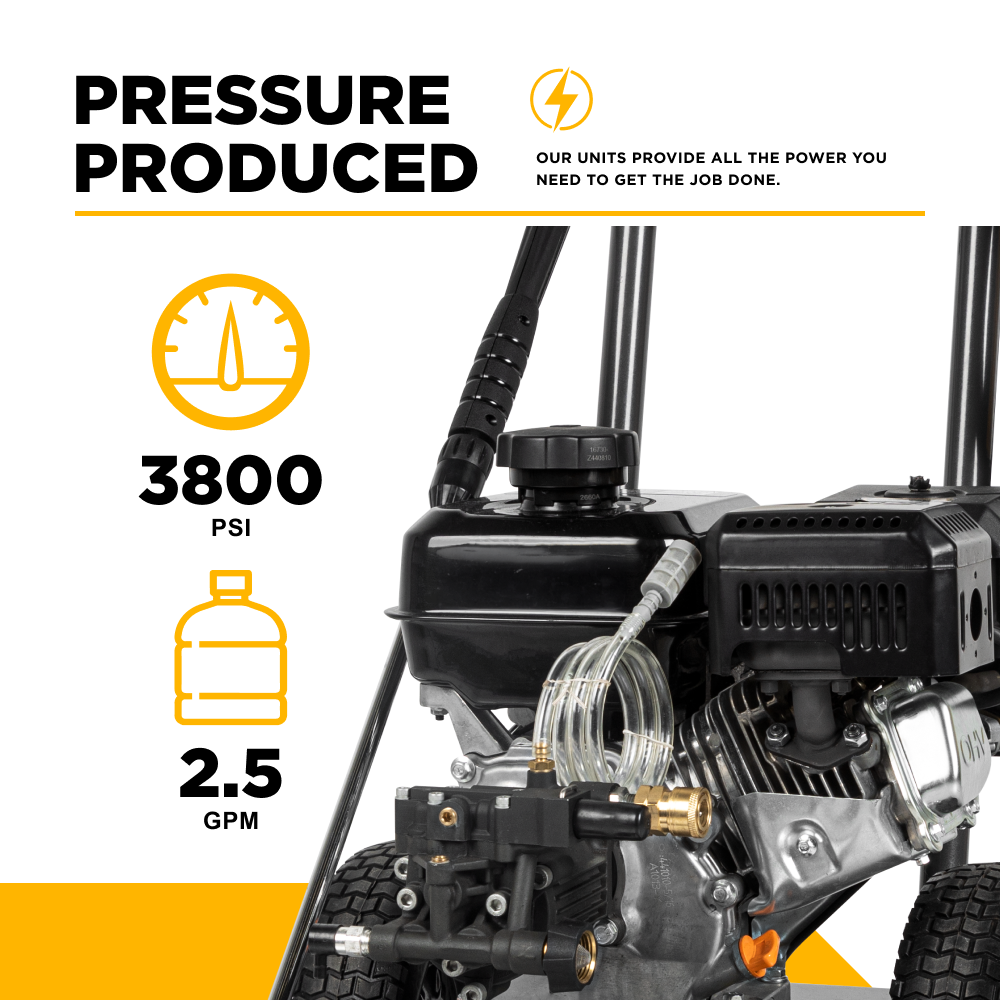3,800 PSI 2.5 GPM Cold Water Gas Pressure Washer - B3875PA