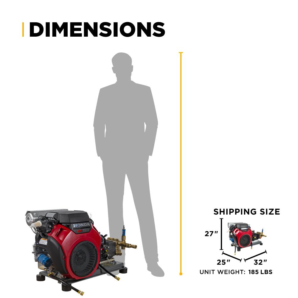 4,000 PSI 8.2 GPM Cold Water Gas Pressure Washer - B4024HETBGS