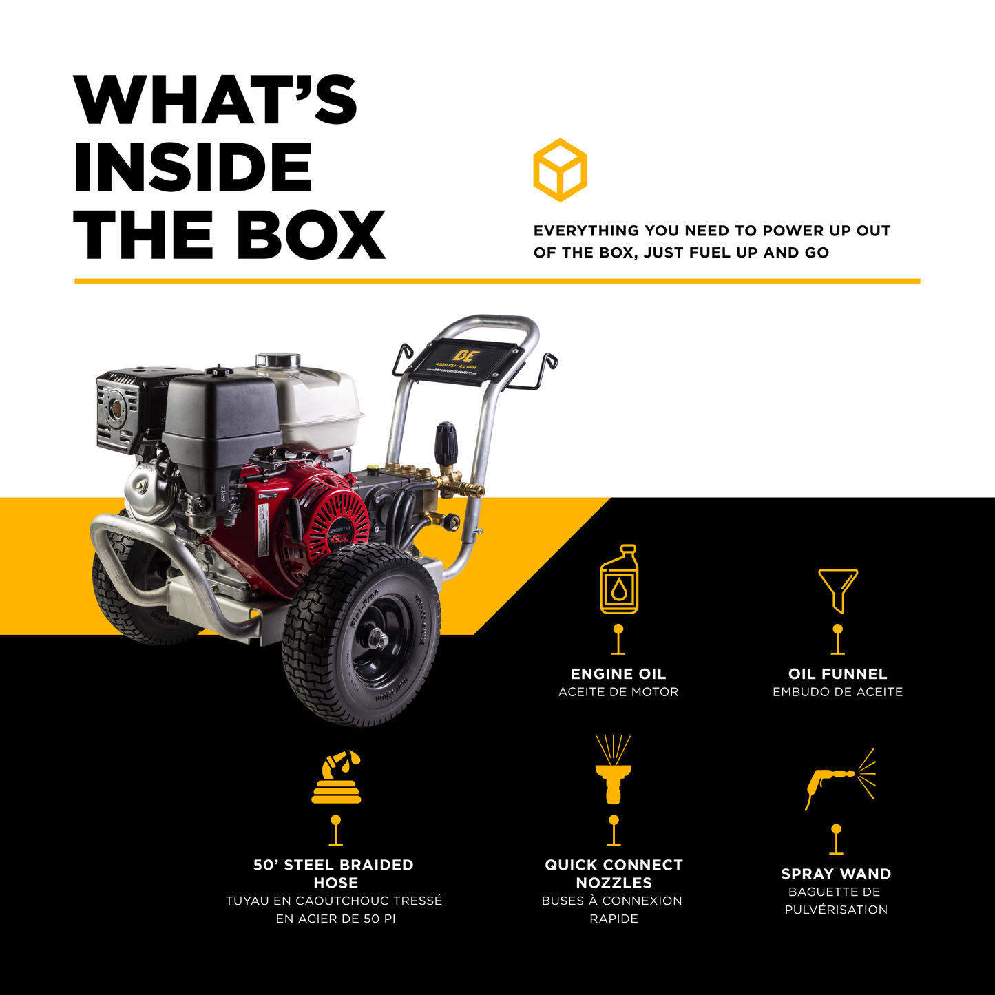 4,200 PSI 4.2 GPM Cold Water Gas Pressure Washer - B4213HABGS