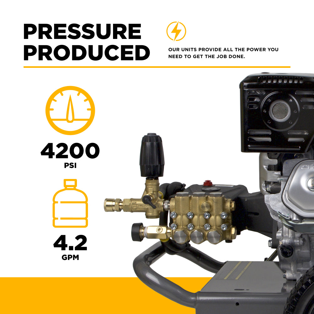 4,200 PSI 4.2 GPM Cold Water Gas Pressure Washer - B4213HAS