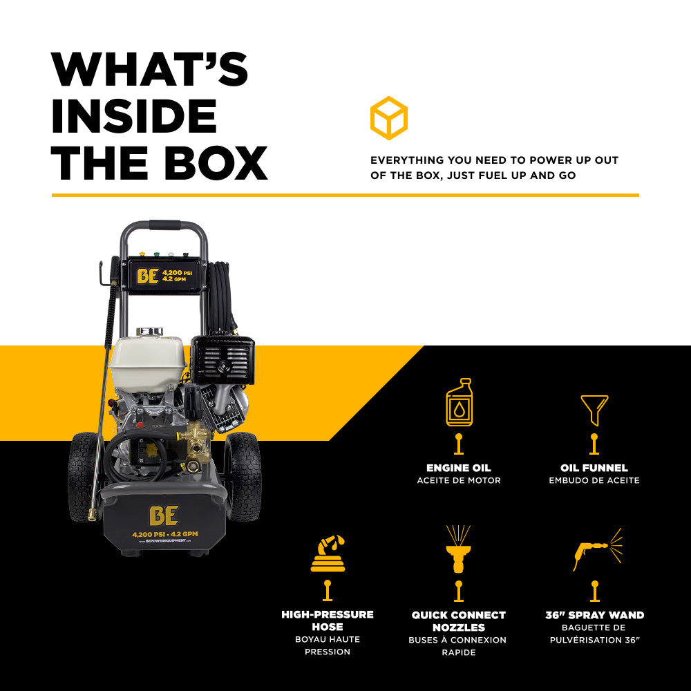 4,200 PSI 4.2 GPM Cold Water Gas Pressure Washer - B4213HAS