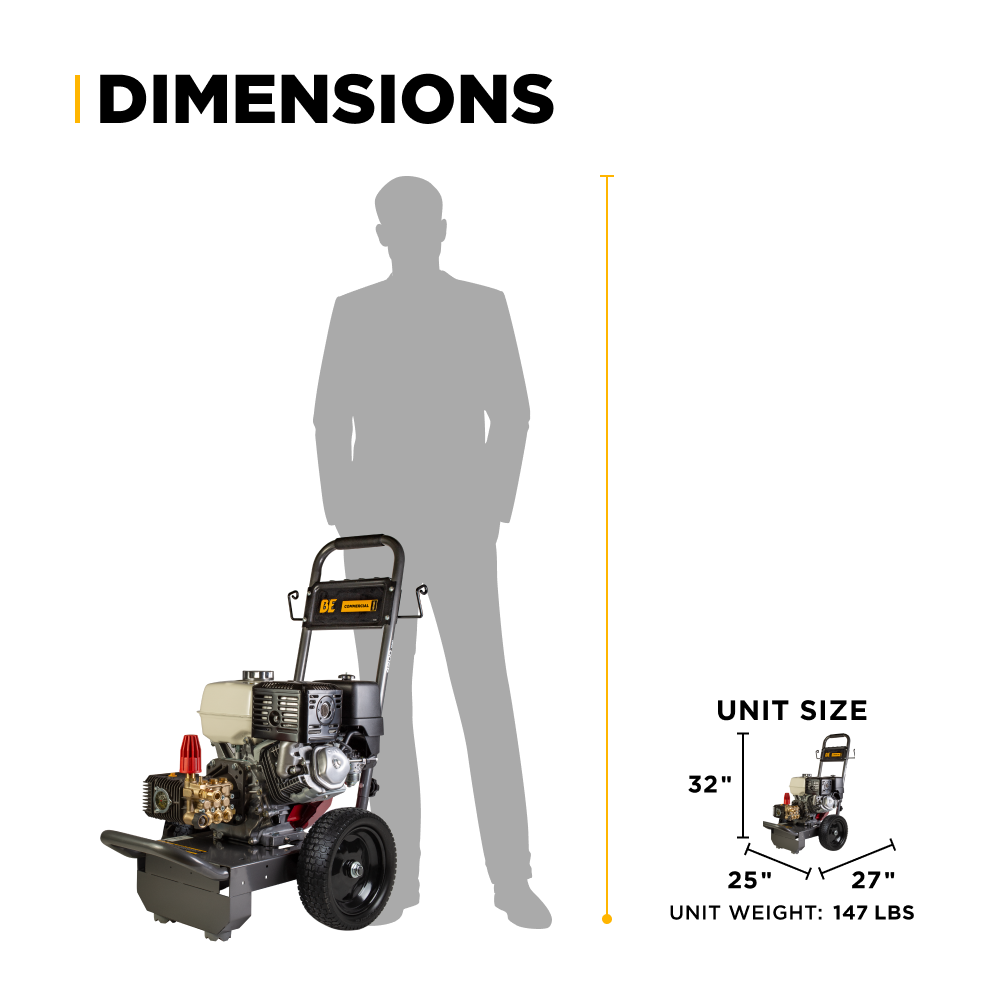 Nettoyeur haute pression à essence de 4 200 PSI - 4,0 GPM avec moteur Honda GX390 et pompe Comet Triplex
