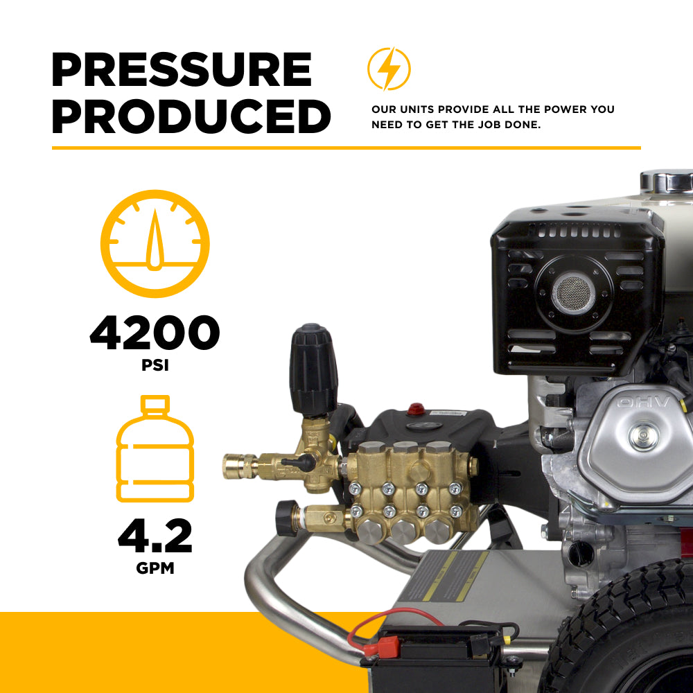 4,200 PSI 4.2 GPM Cold Water Gas Pressure Washer - B4213HESAS