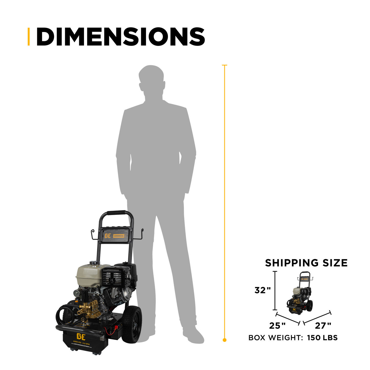 4,200 PSI 4.2 GPM Cold Water Gas Pressure Washer - B4213HESCS