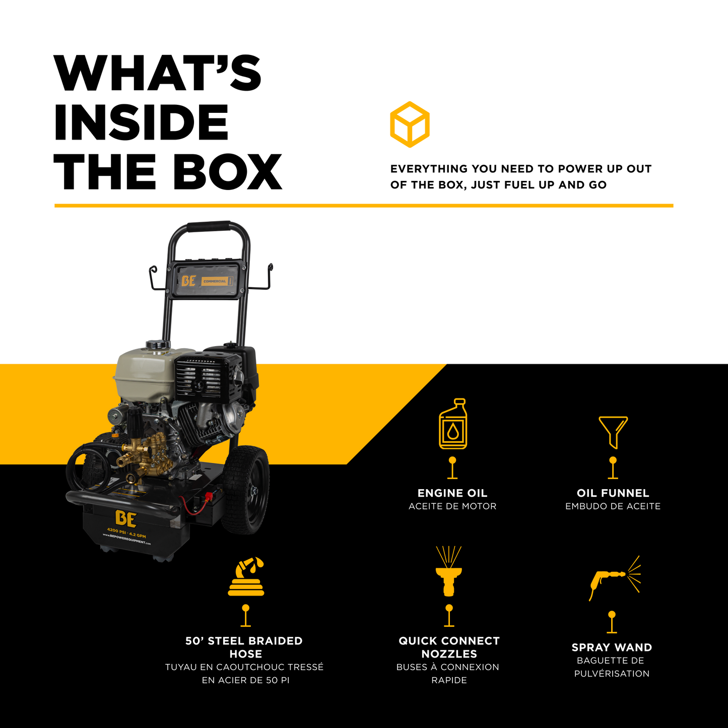 4,200 PSI 4.2 GPM Cold Water Gas Pressure Washer - B4213HESCS