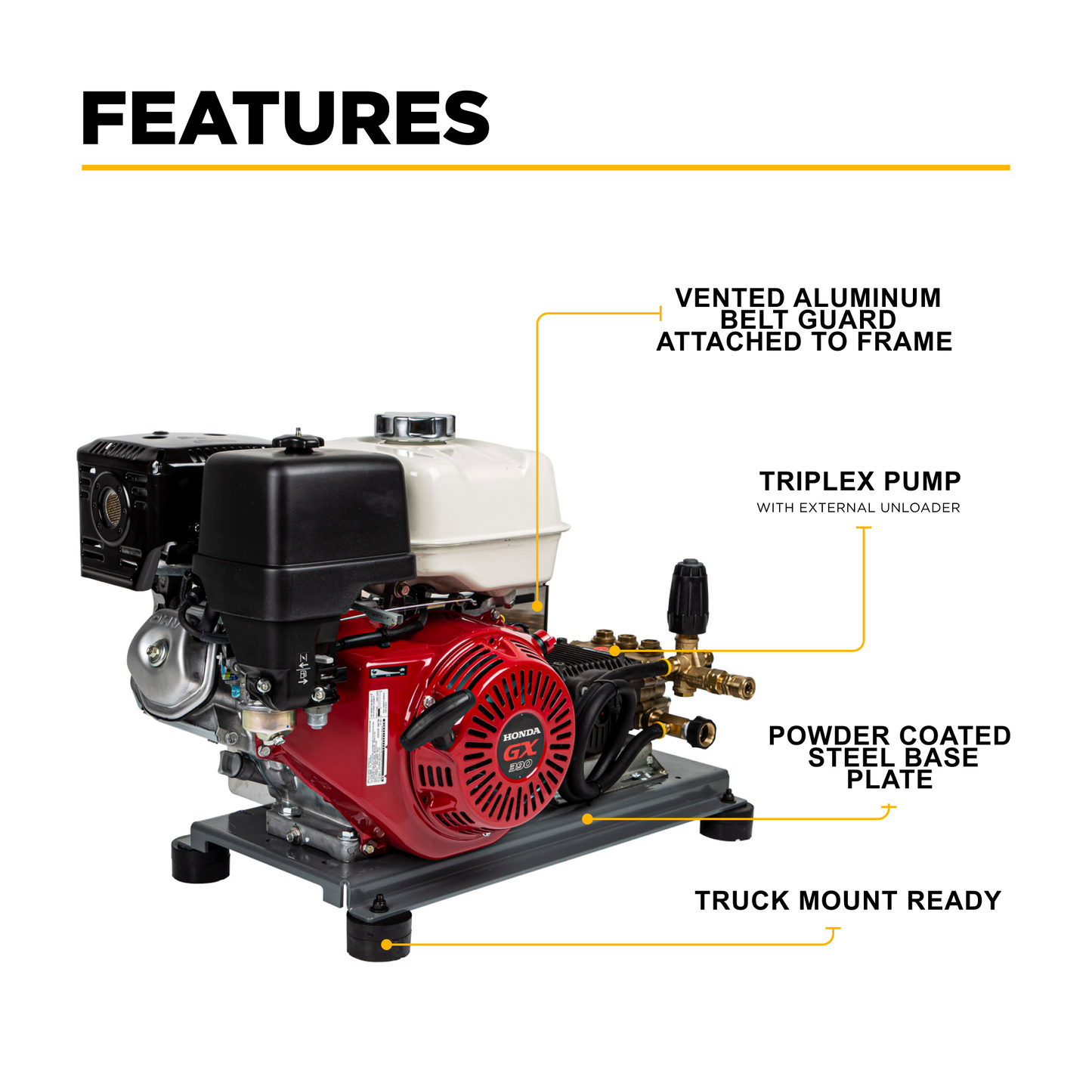 4,200 PSI 4.2 GPM Cold Water Gas Pressure Washer - B4213HETBGS