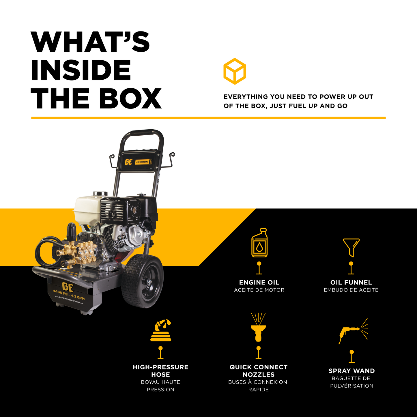 4,200 PSI 4.2 GPM Cold Water Gas Pressure Washer - B4213HGS