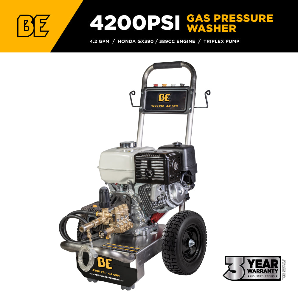 4,200 PSI 4.2 GPM Cold Water Gas Pressure Washer - B4213HSCS