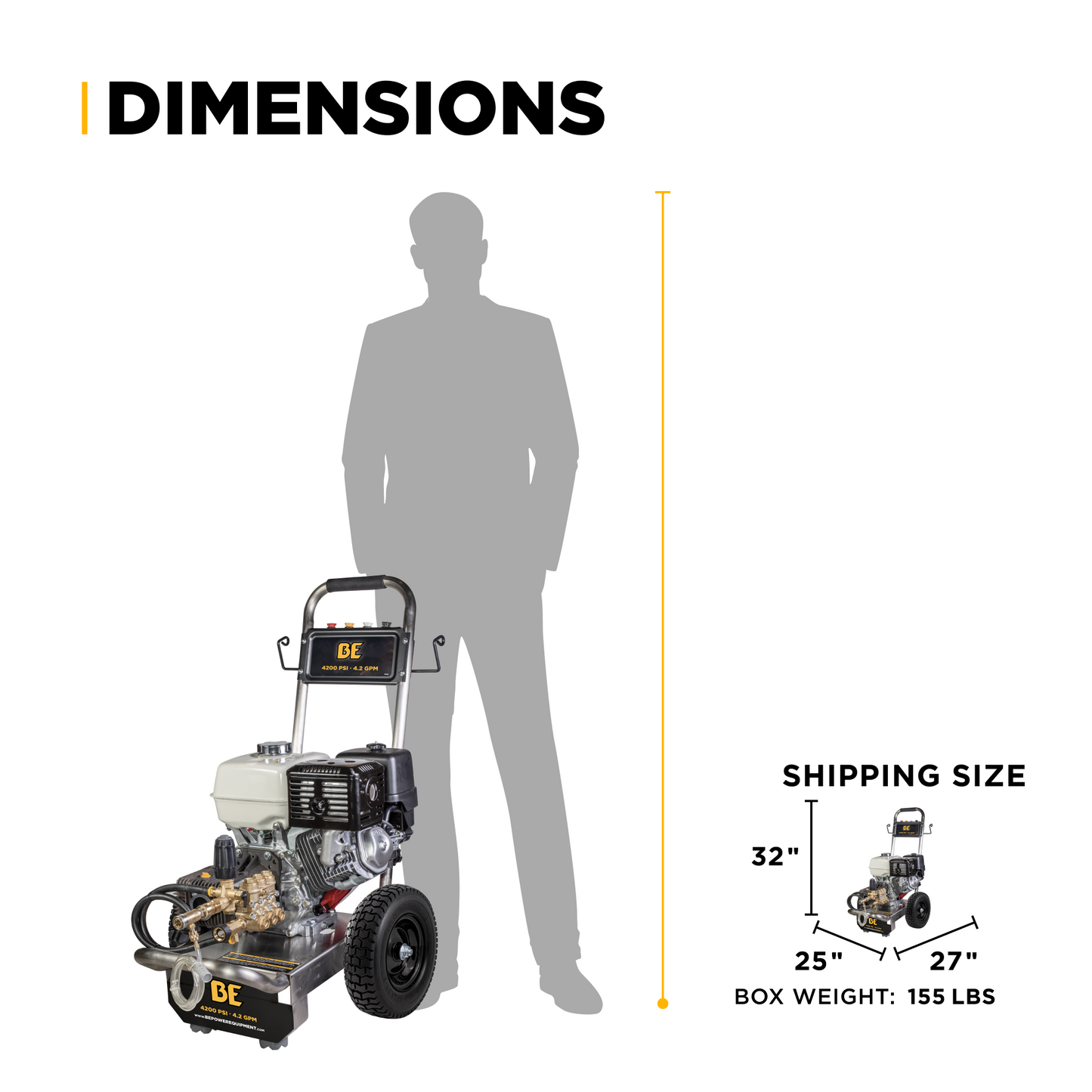4,200 PSI 4.2 GPM Cold Water Gas Pressure Washer - B4213HSCS