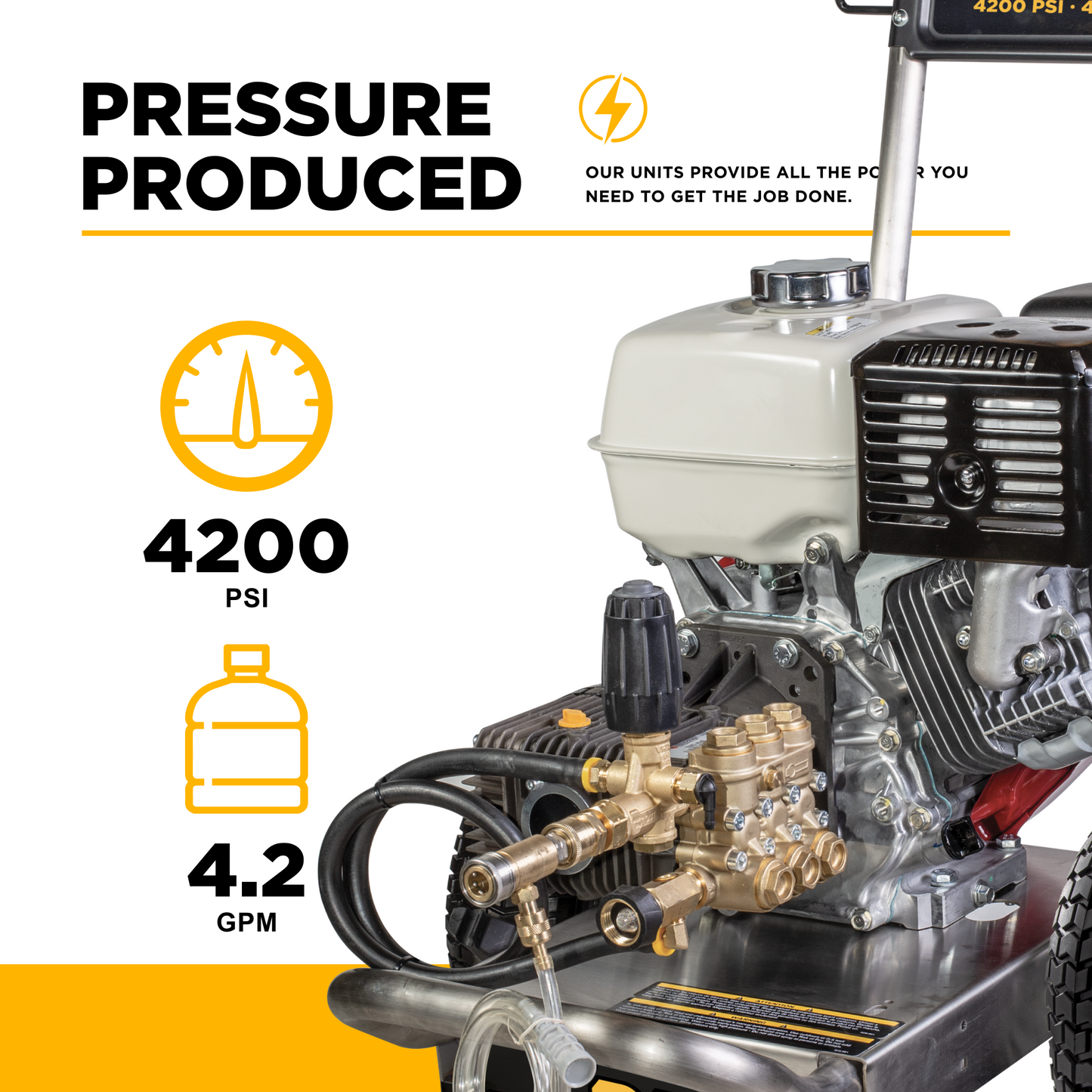 4,200 PSI 4.2 GPM Cold Water Gas Pressure Washer - B4213HSCS