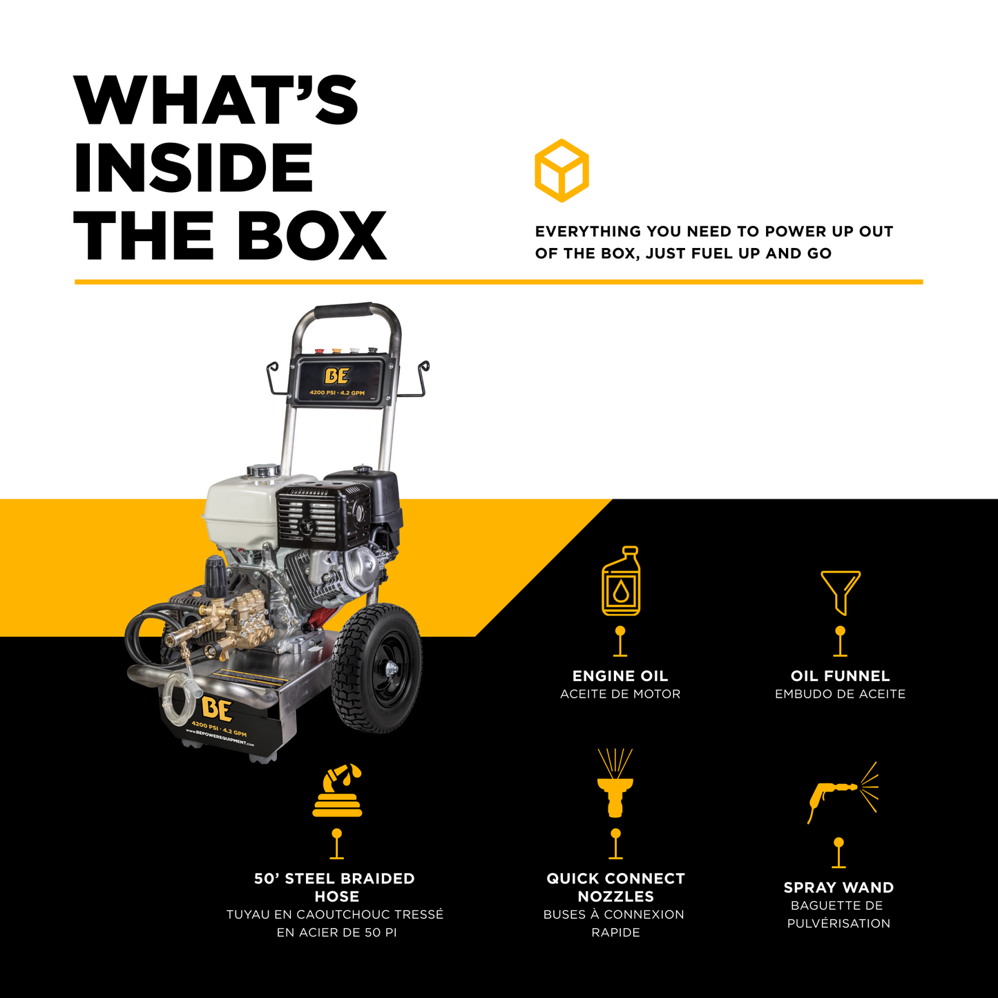 4,200 PSI 4.2 GPM Cold Water Gas Pressure Washer - B4213HSCS