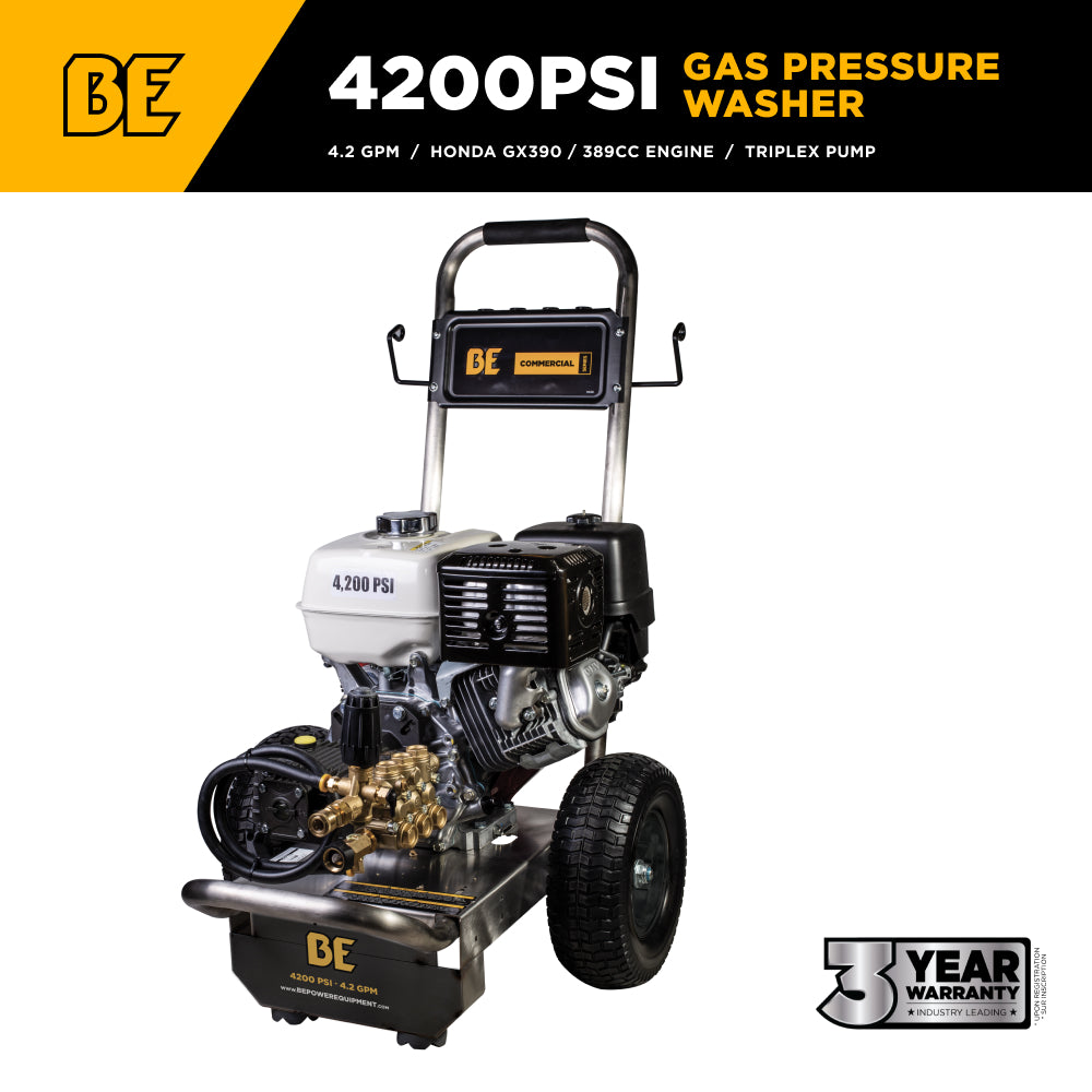 4,200 PSI 4.2 GPM Cold Water Gas Pressure Washer - B4213HSGS