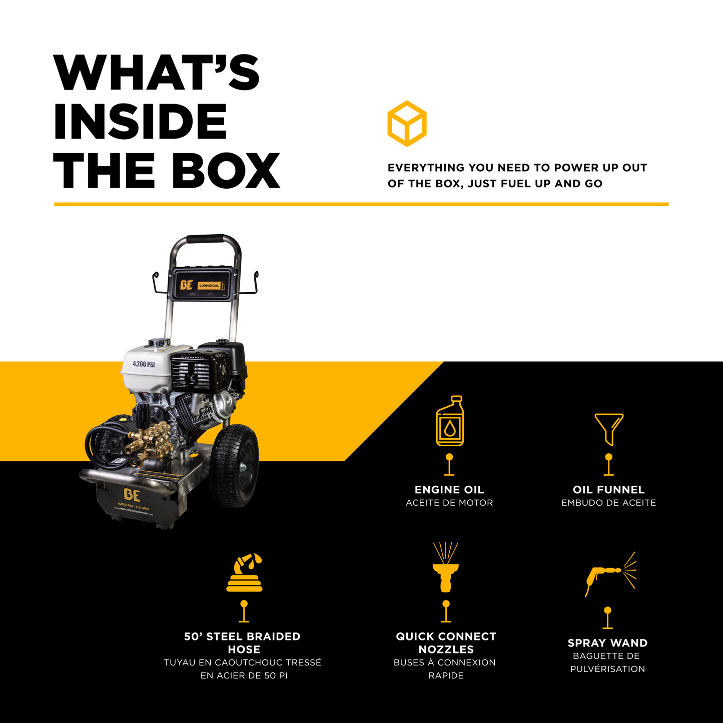 4,200 PSI 4.2 GPM Cold Water Gas Pressure Washer - B4213HSGS