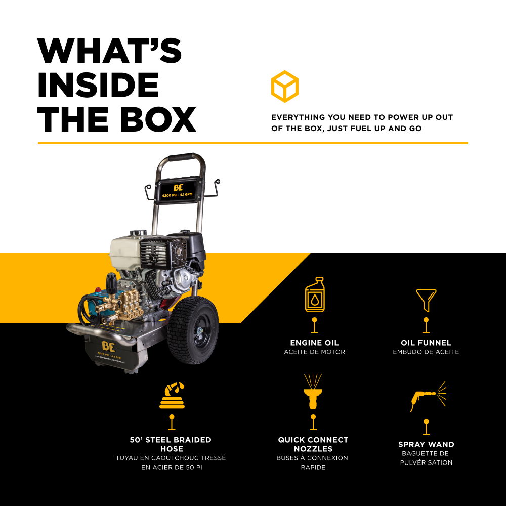 4,200 PSI 4.2 GPM Cold Water Gas Pressure Washer - B4213HSJS