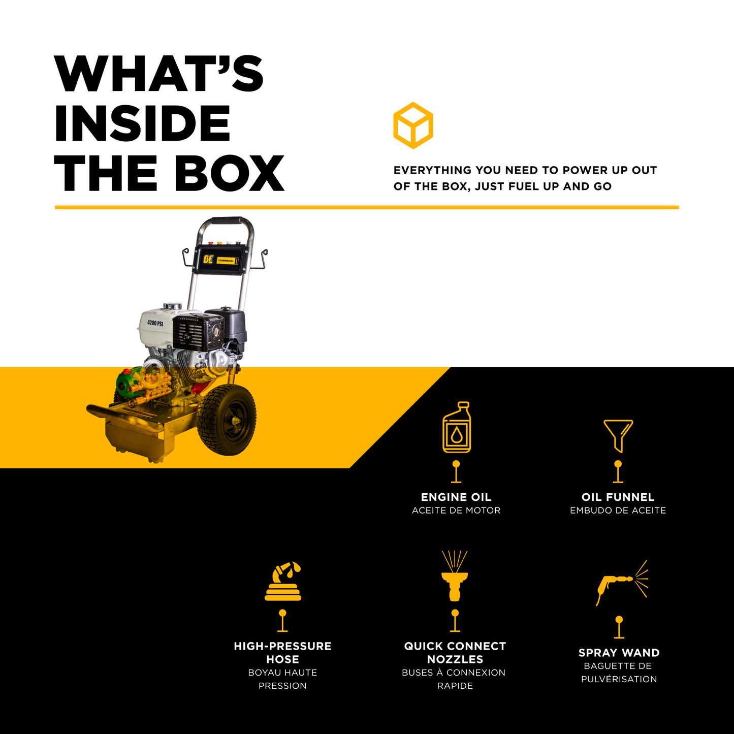 4,200 PSI 4.2 GPM Cold Water Gas Pressure Washer - B4213HSJ