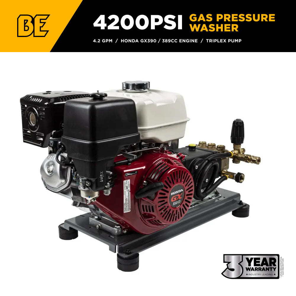 4,200 PSI 4.2 GPM Truck Mount Cold Water Gas Pressure Washer - B4213HTBGS