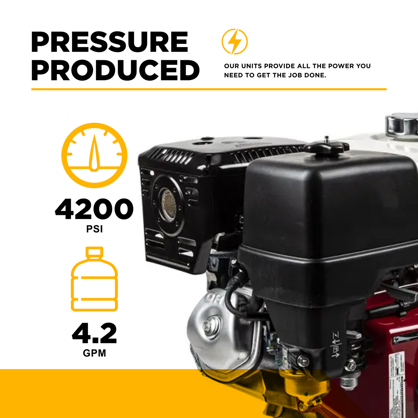 4,200 PSI 4.2 GPM Truck Mount Cold Water Gas Pressure Washer - B4213HTBGS