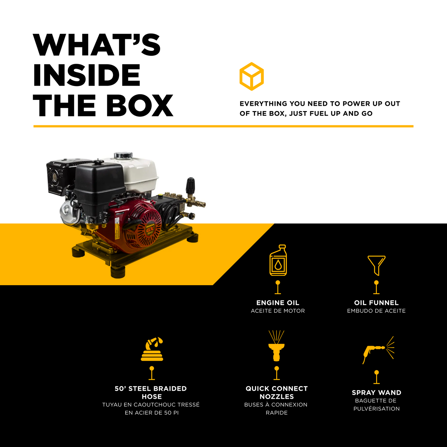 4,200 PSI 4.2 GPM Truck Mount Cold Water Gas Pressure Washer - B4213HTBGS