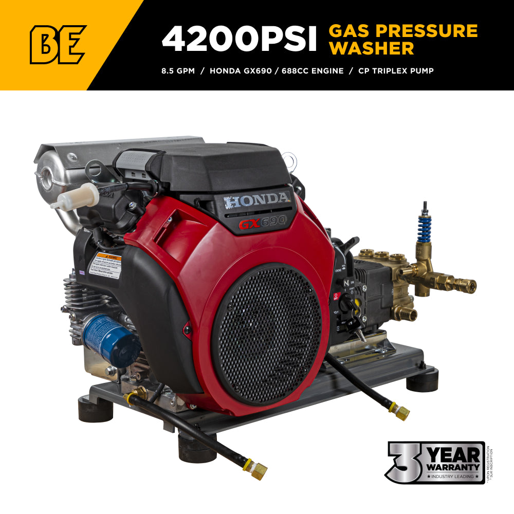 4,200 PSI 8.5 GPM Cold Water Gas Pressure Washer - B4224HETBAS