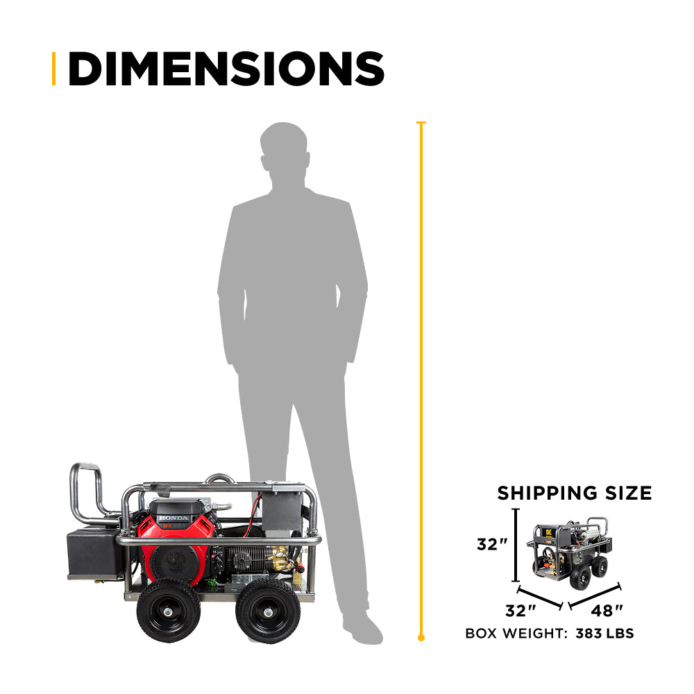5,000 PSI 5.0 GPM Cold Water Gas Pressure Washer - B5024HEBAS