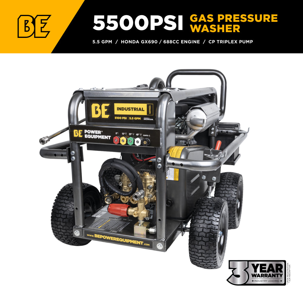 5,000 PSI 5.0 GPM Cold Water Gas Pressure Washer - B5024HEBAS