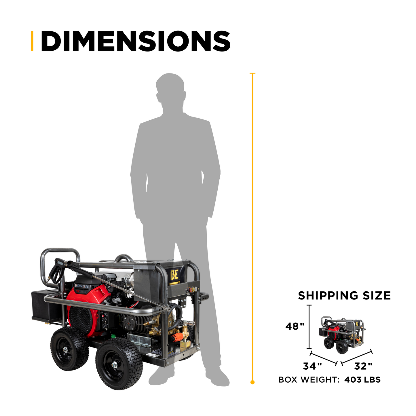 5,000 PSI 5.0 GPM Cold Water Gas Pressure Washer - PE-5024HWEBCOM