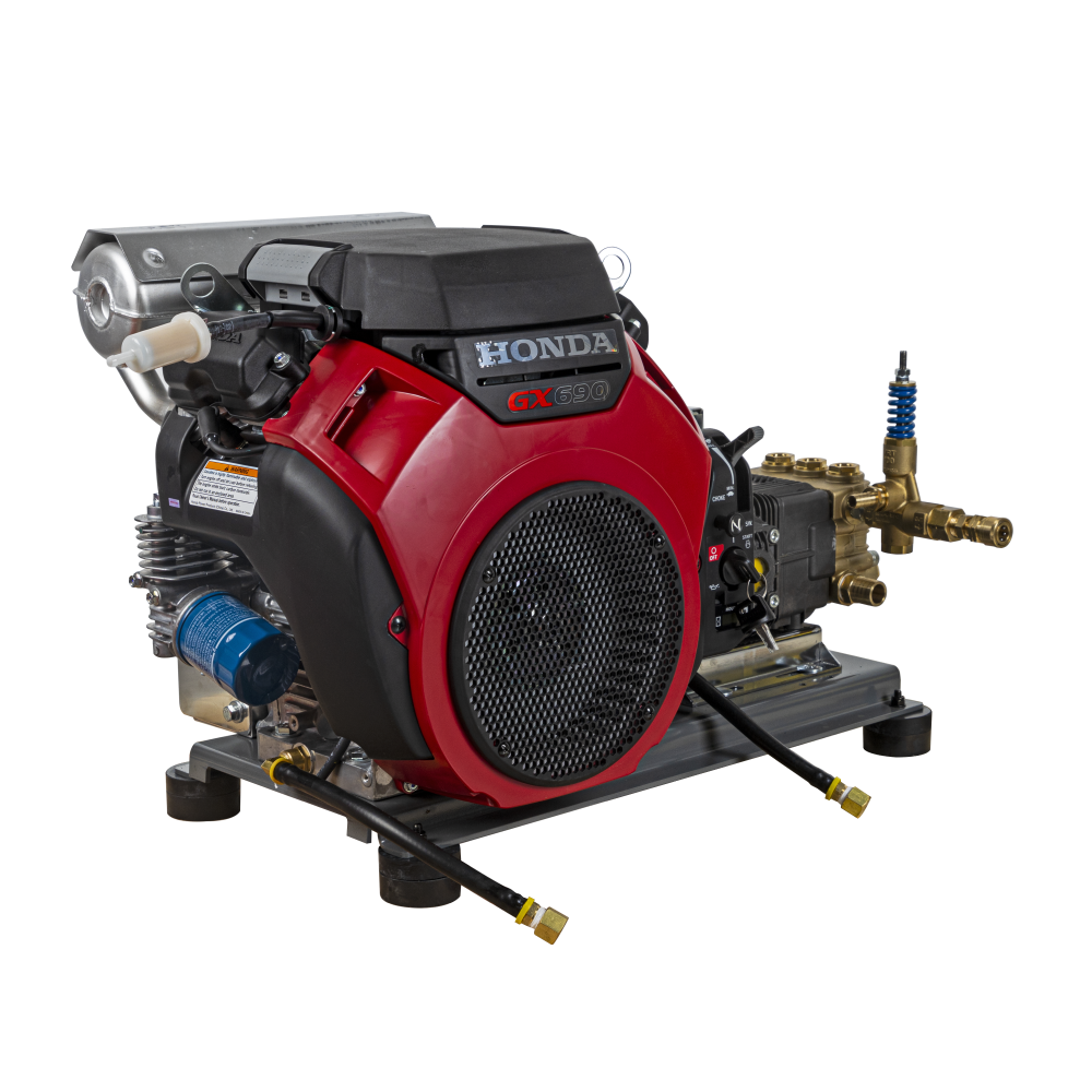 Nettoyeur haute pression à essence de 5 000 PSI - 5,0 GPM avec moteur Honda GX690 et Triplex