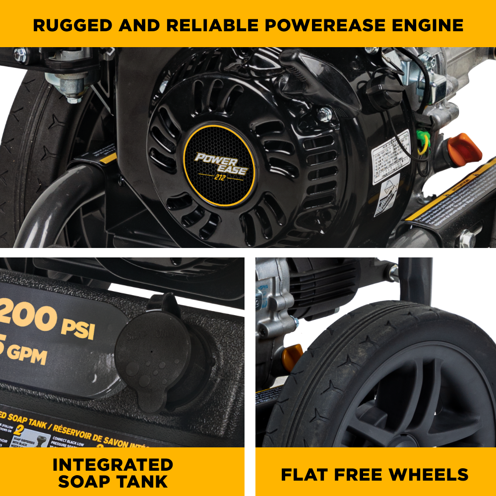 3,200 PSI 2.5 GPM Cold Water Gas Pressure Washer - BE327PX