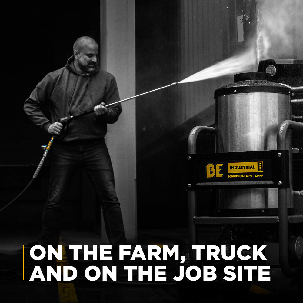 2,000 PSI - 3.5 GPM Hot Water Electric Pressure Washer with Triplex Pump - HW205EBA