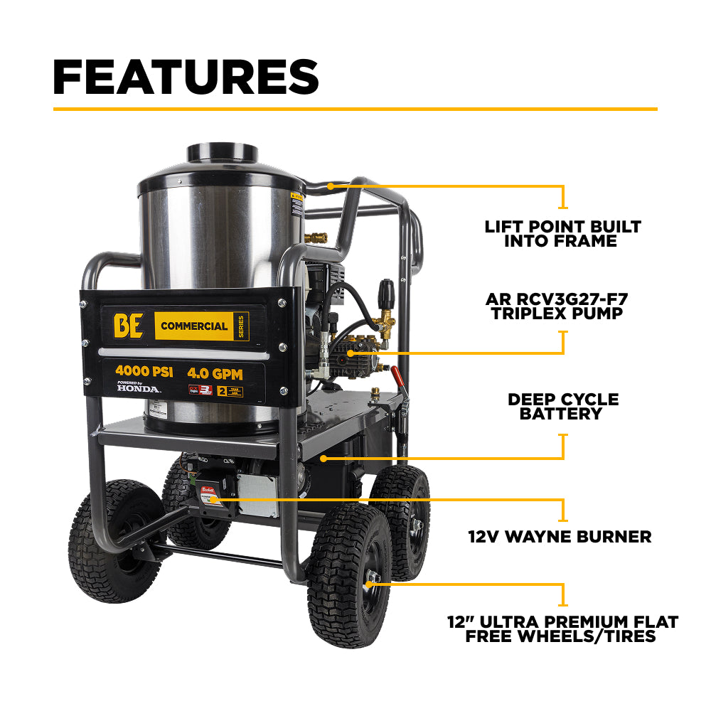 PW, CHAUD, 389CC, 4000PSI, 4GPM