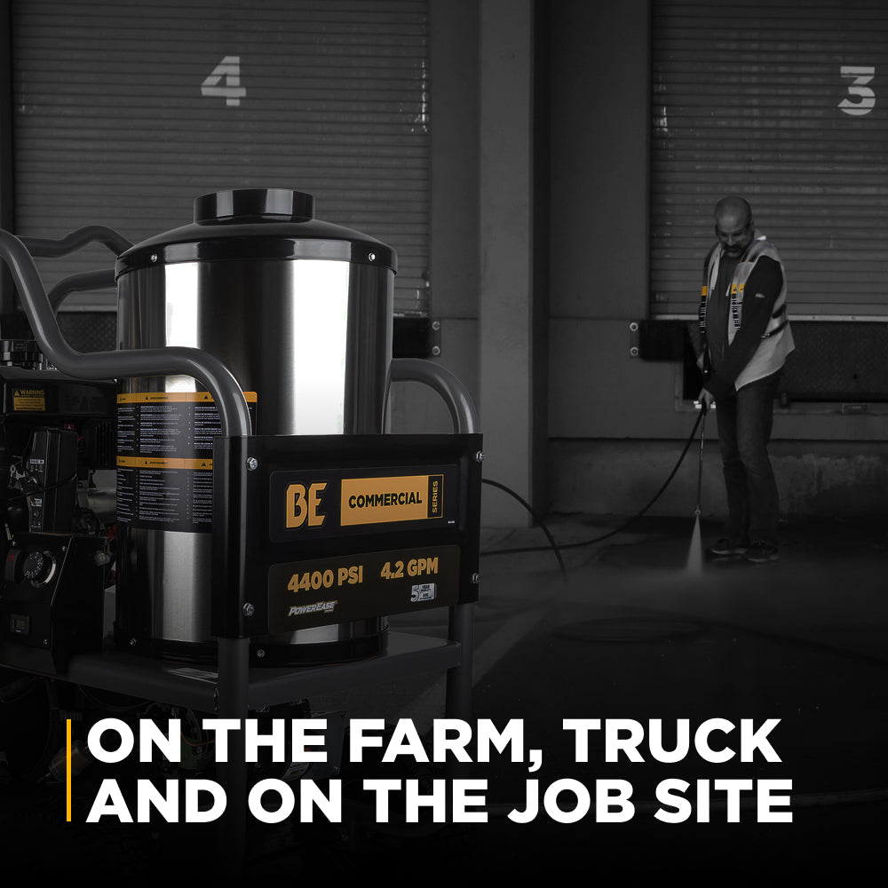 4,400 PSI - 4.2 GPM Hot Water Pressure Washer with Powerease 420 Engine and CP Triplex Pump - HW4415PA