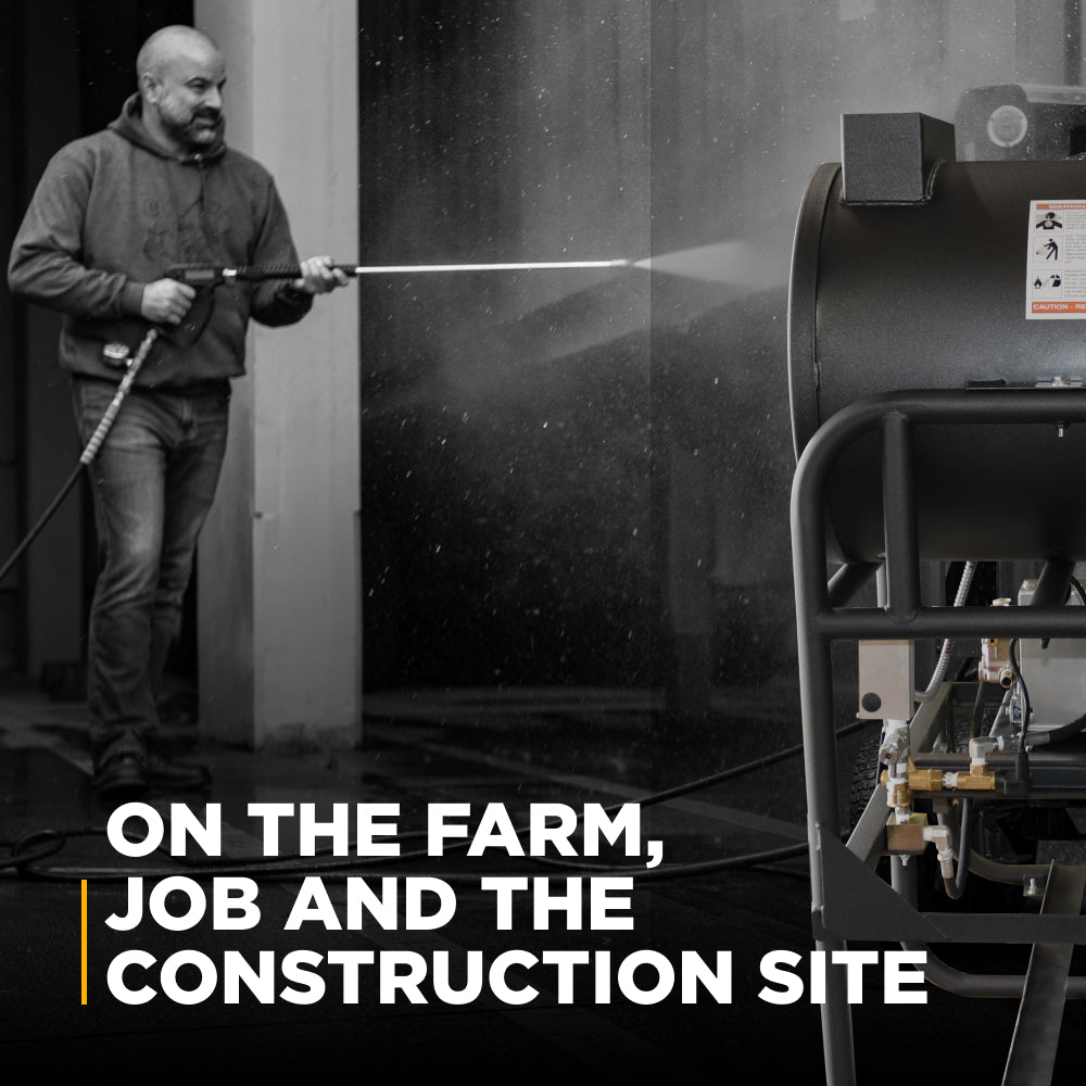 3,000 PSI 10 GPM Hot Water Gas Pressure Washer Skid with General Triplex Pump - SE5815HIHZGP