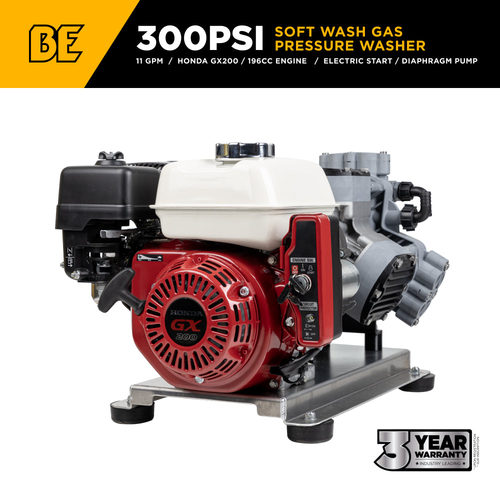 11.0 GPM - 300 PSI Gas Soft Wash Unit - SW1165HEC2