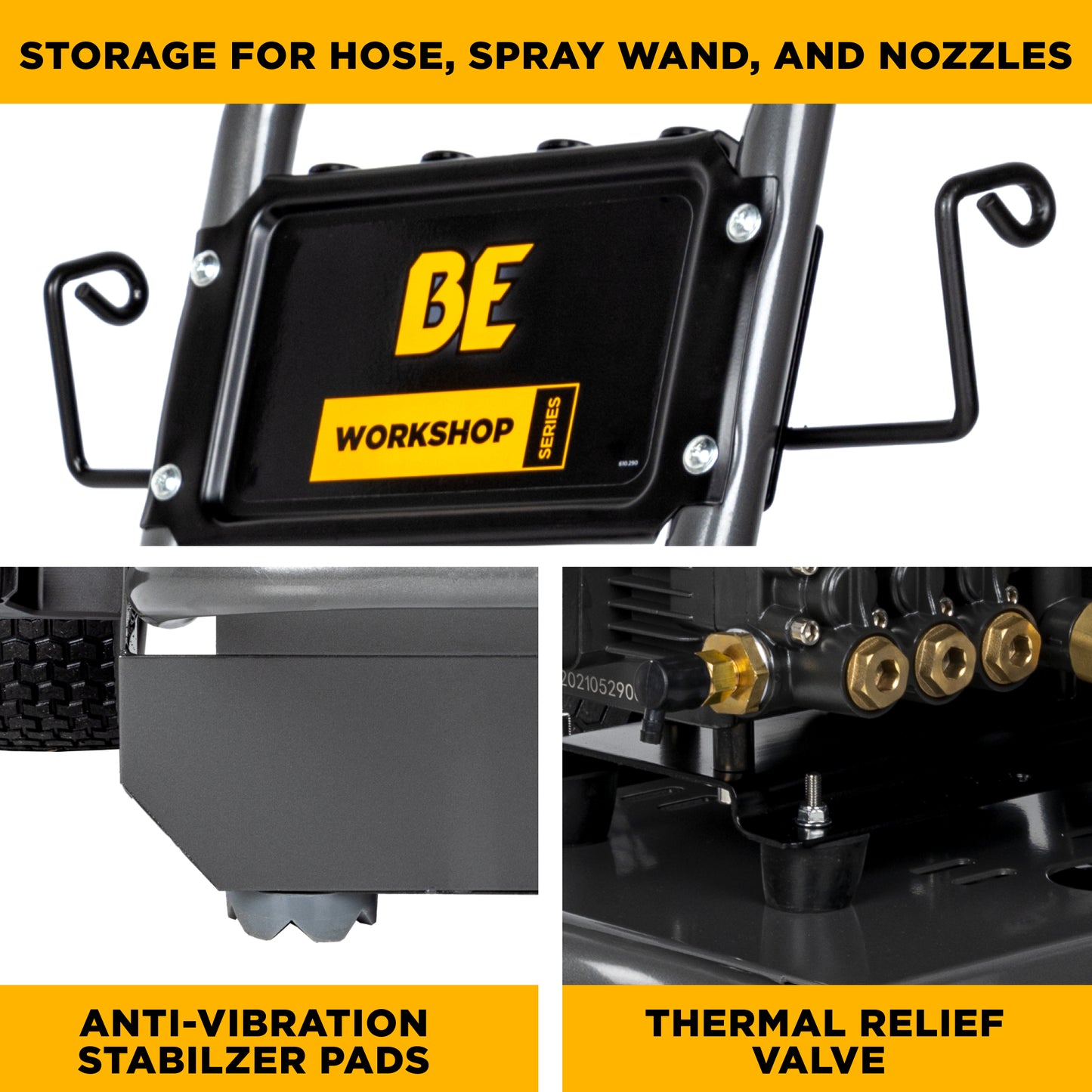 Nettoyeur haute pression électrique de 1 500 PSI - 1,6 GPM avec moteur Powerease et pompe Triplex