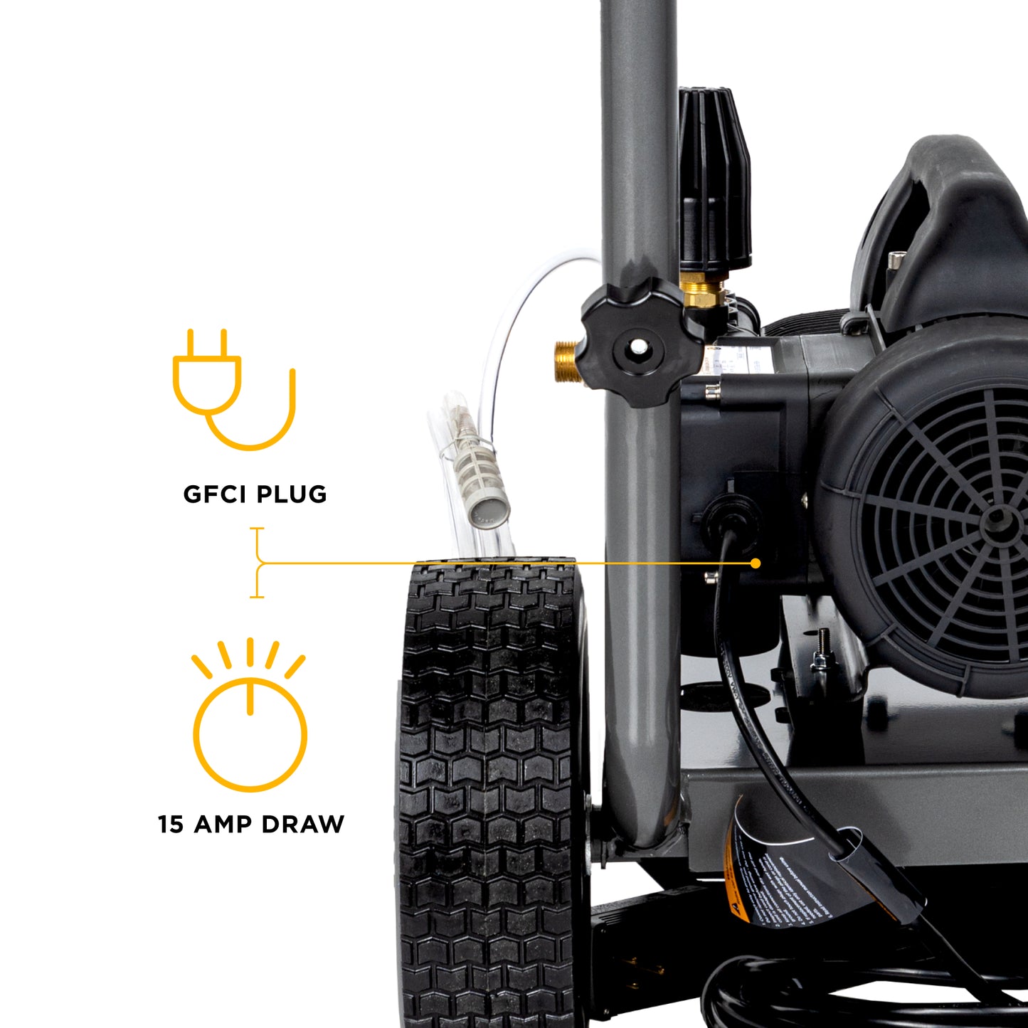 Nettoyeur haute pression électrique de 1 500 PSI - 1,6 GPM avec moteur Powerease et pompe Triplex