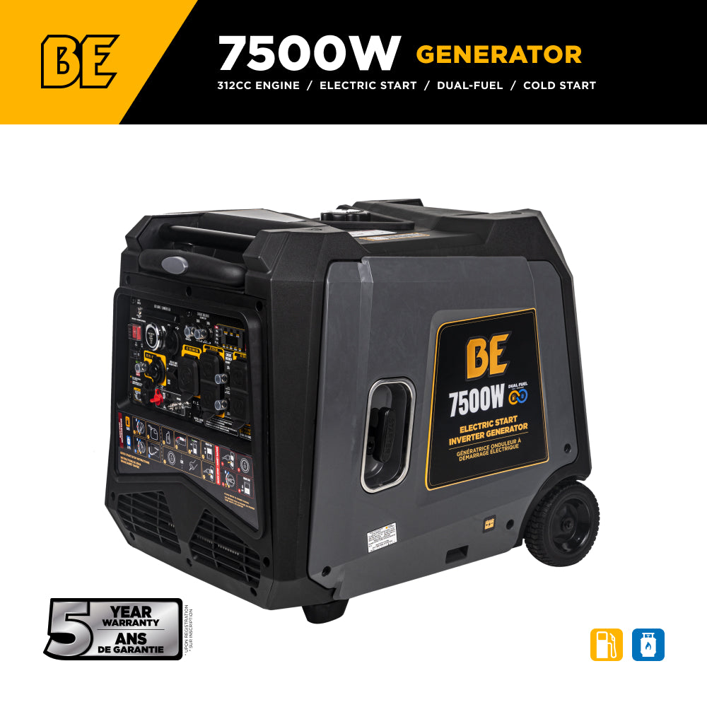 Générateur à onduleur numérique de 7 500 watts