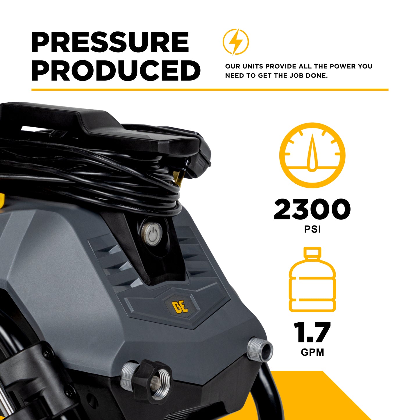 Nettoyeur haute pression électrique 2 300 PSI - 1,7 GPM avec moteur Powerease et pompe axiale AR