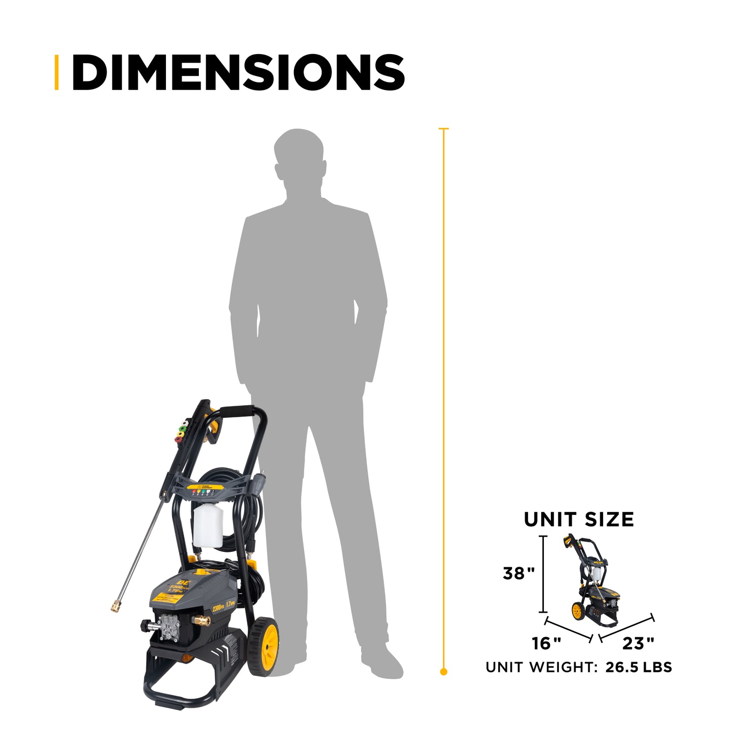 Nettoyeur haute pression électrique 2 300 PSI - 1,7 GPM avec pompe axiale AR