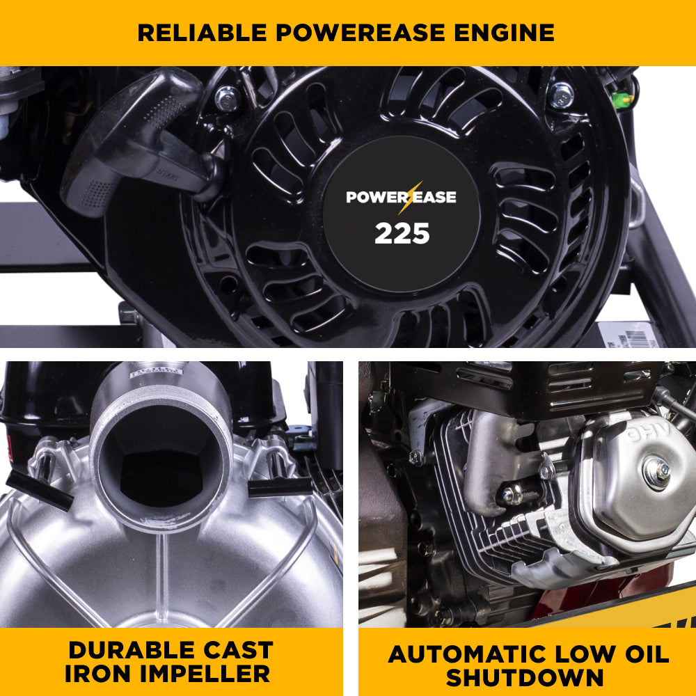 Pompe de transfert semi-poubelle de 3 po avec moteur Powerease 225
