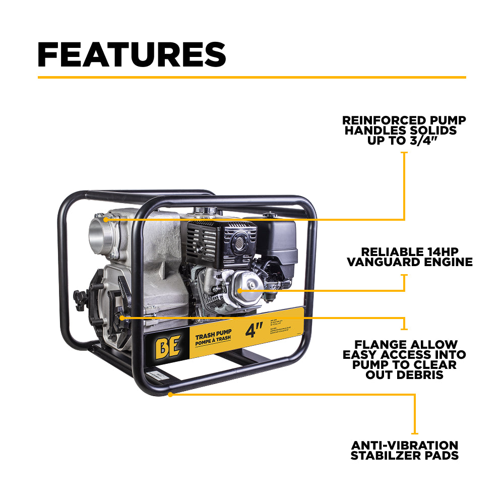 4" Full Trash Pump - TP-4014RM