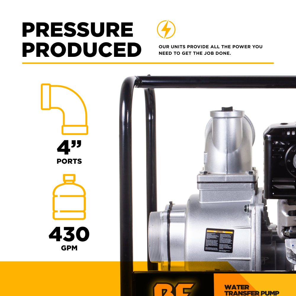 Pompe de transfert d'eau de 4" avec moteur Honda GX390
