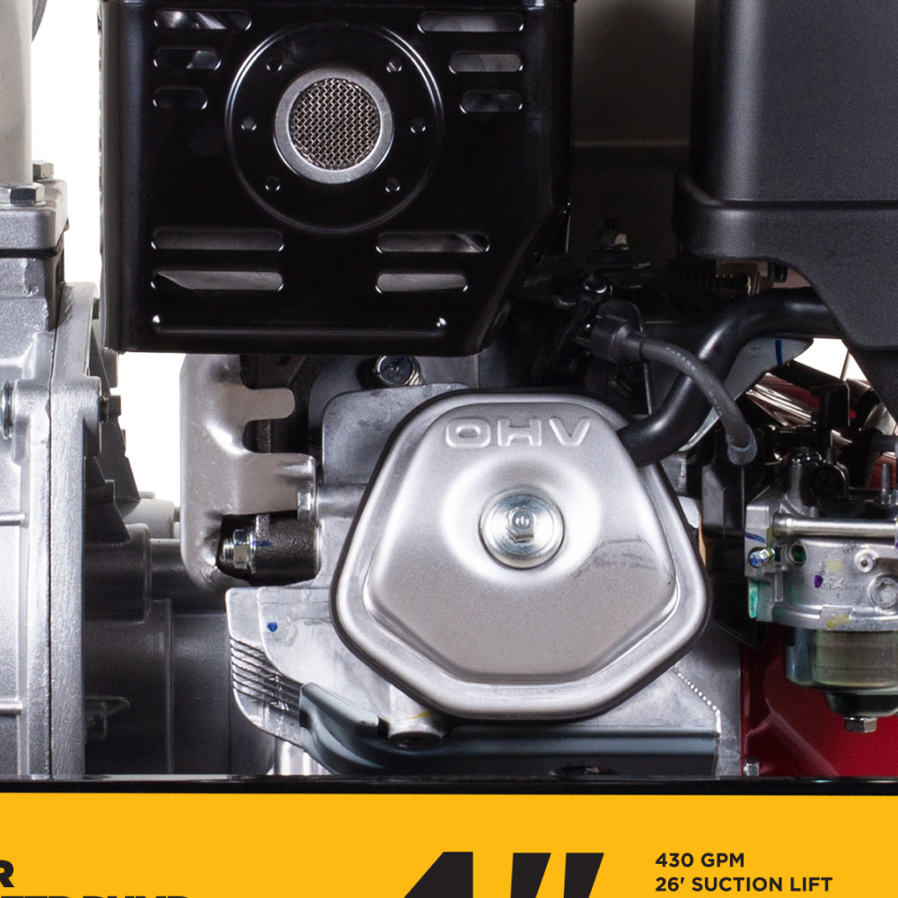 Pompe de transfert d'eau de 4" avec moteur Honda GX390