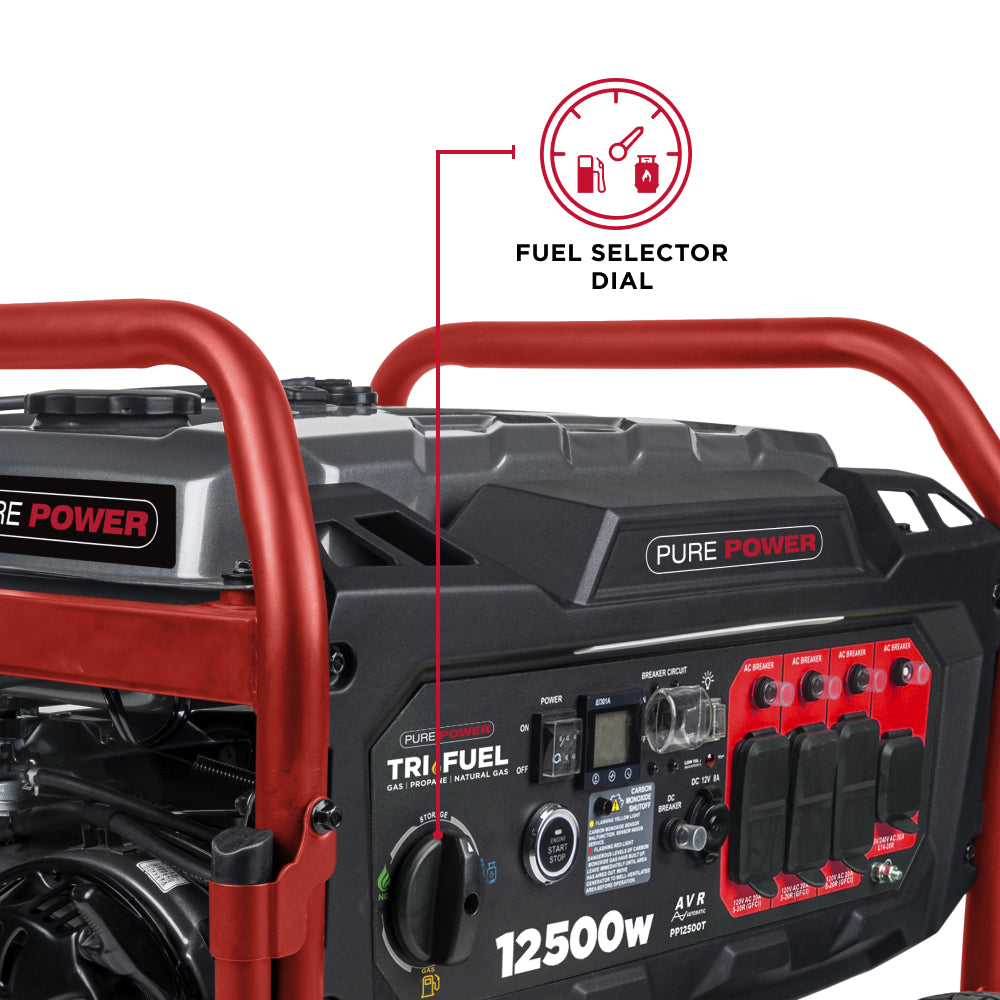 12,500W Tri-Fuel Generator - PP12500T