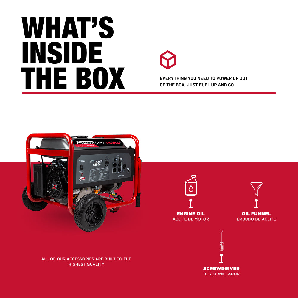 6,800W Gas Generator - PP6800PR