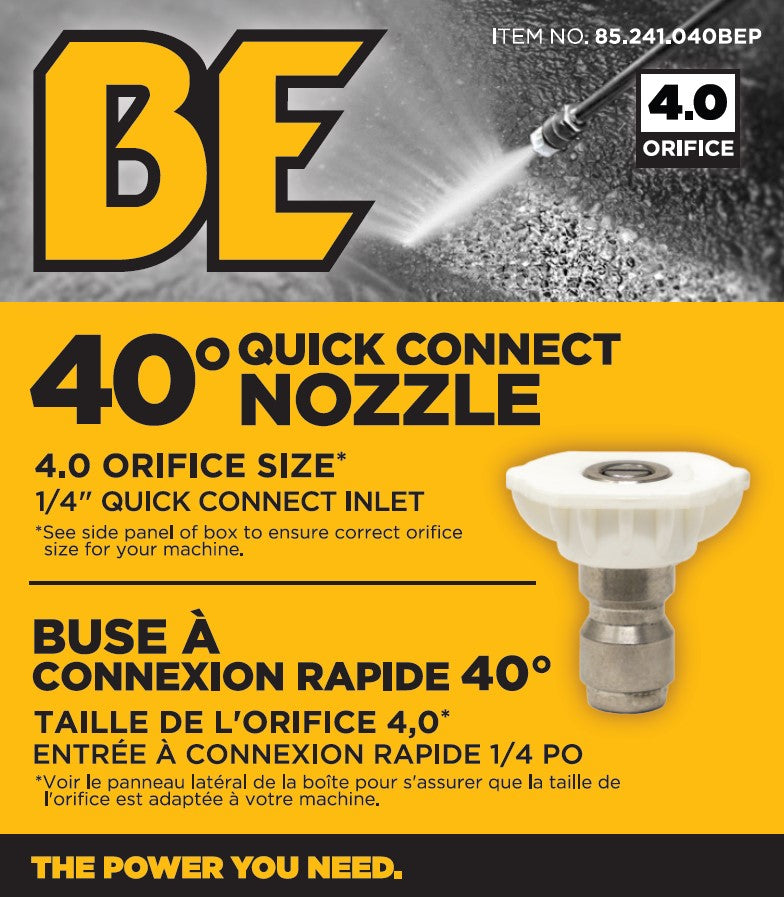 NOZZLE, Q/C 40 DEG-040 PKG