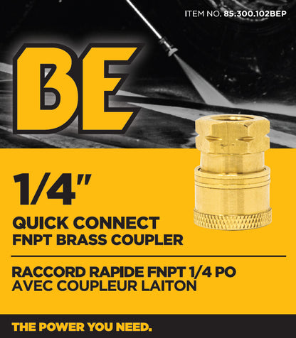 COUPLEUR, 1/4" QC FNPT PKG